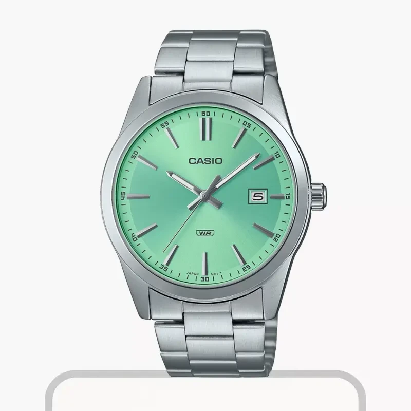 Casio Standard Green Hue Dial Men's Watch-  MTP-VD03D-3A2